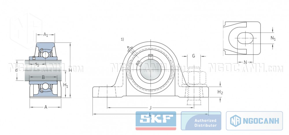 cấu tạo gối UCP SKF